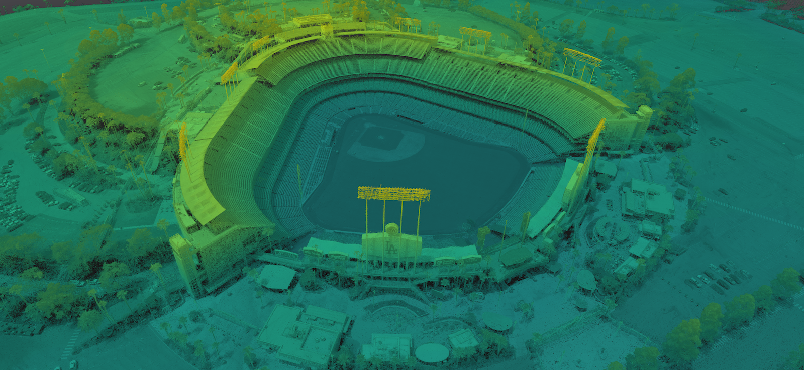 LA Dodgers Stadium DSM aerial mapping